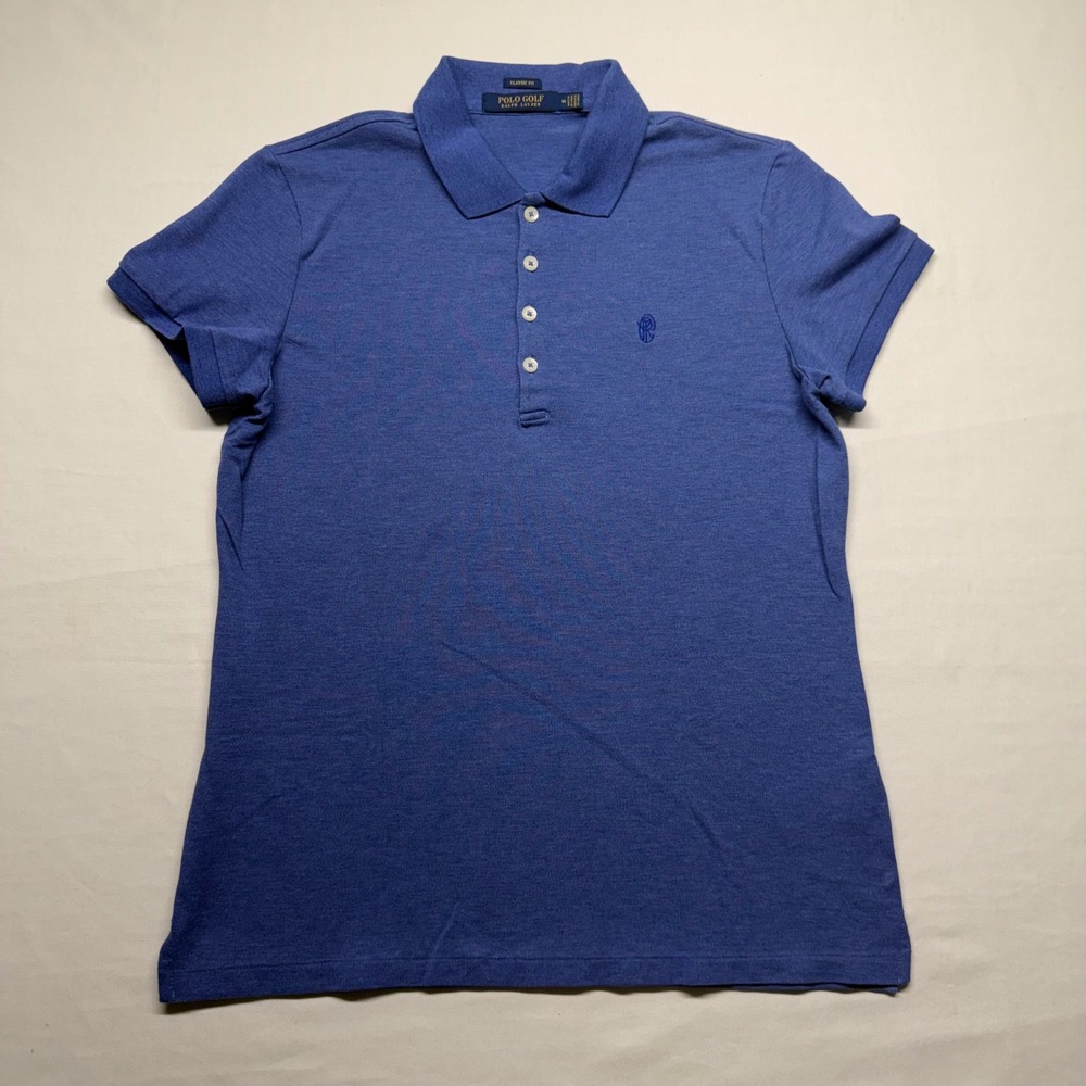 Polo Golf Ralph Lauren Blue Polo Shirt Medium Classic Fit‎ Stretch